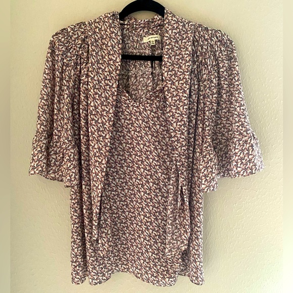 MAX Studio Dressy Floral Spring Top Sz L - Picture 1 of 6